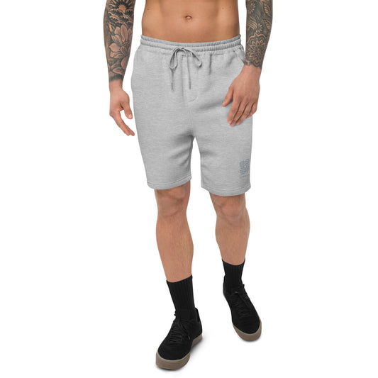 WU crested men's fleece grey shorts