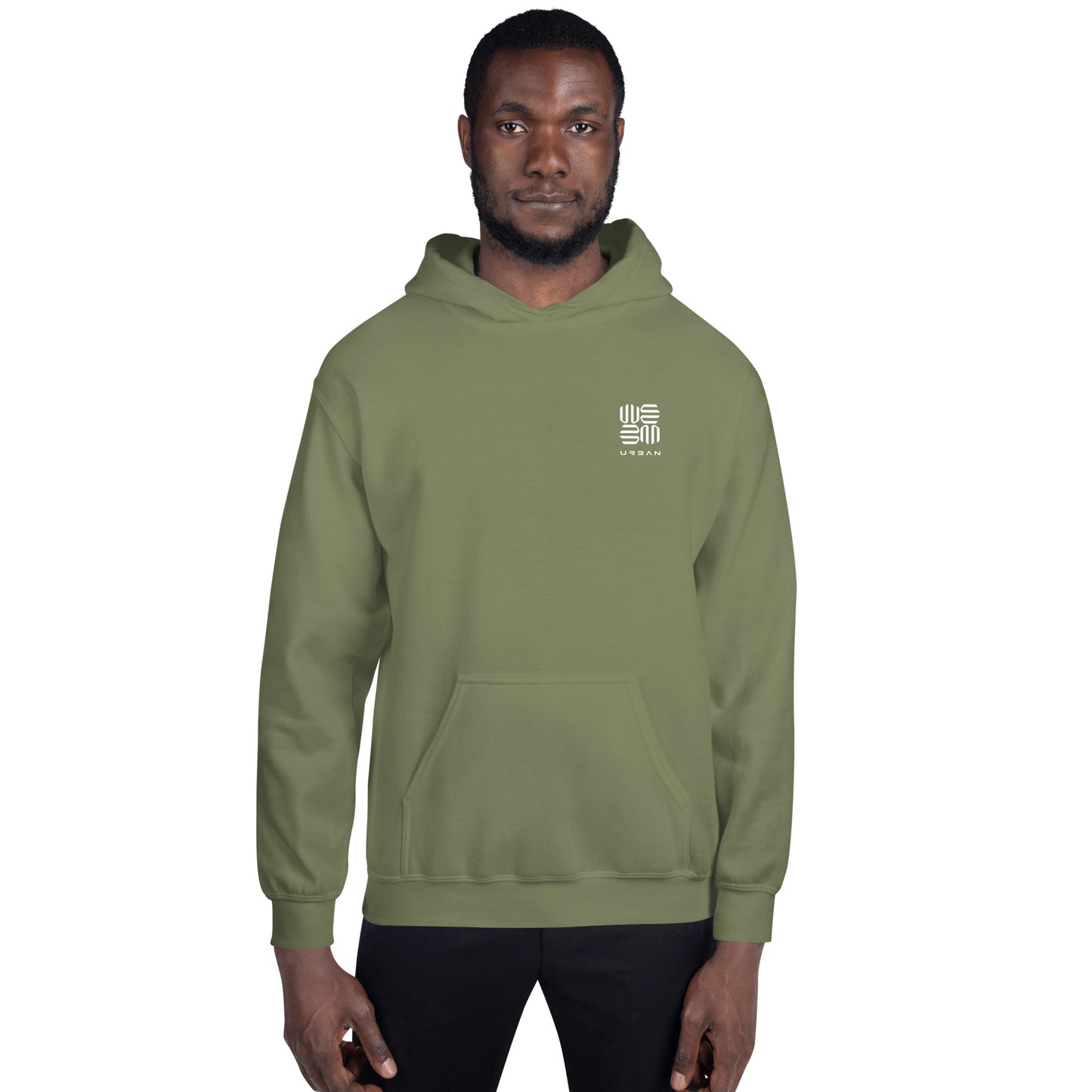 Heavy blend hoodie-military green-front
