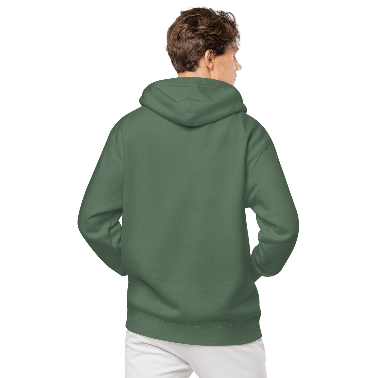 Heavyweight Pigment-dyed Alpine Green hoodie