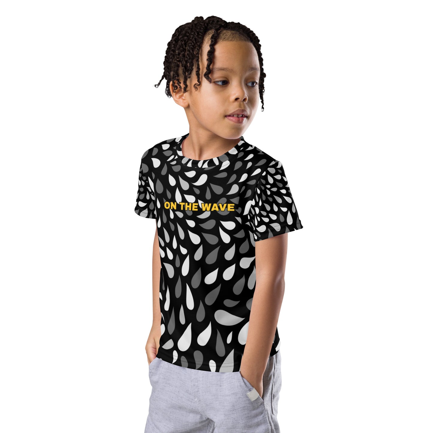 Kids on the wave crew neck t-shirt